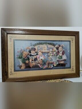 Cottagecore Rabbit Family God Bless Our Home  Home Interiors